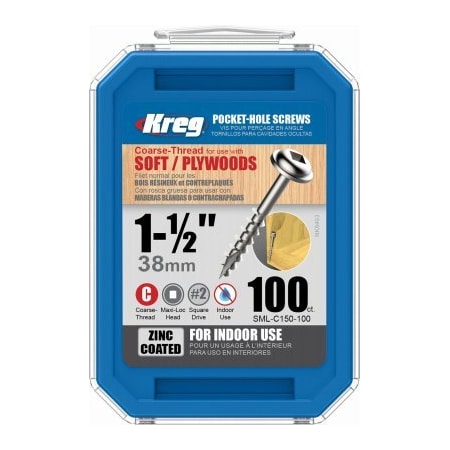 Kreg 100PK 15 Pock Screws SML-C150-100